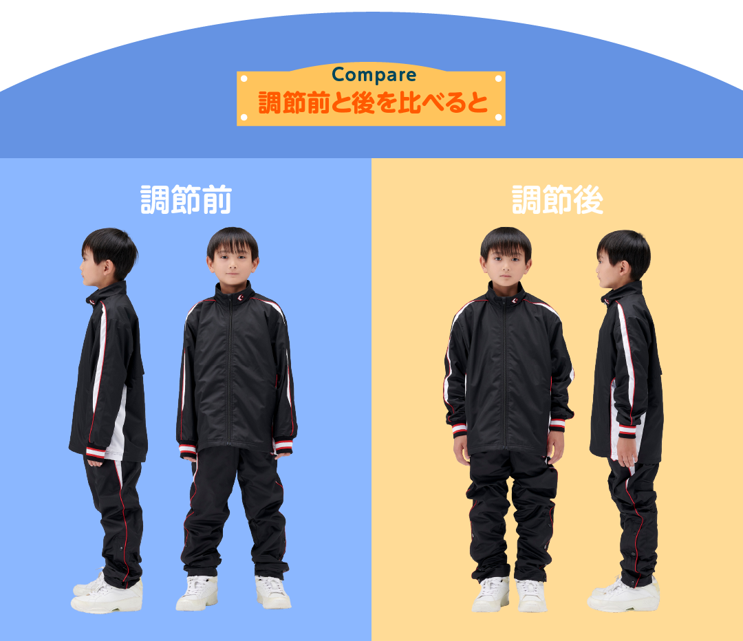 調節前・調節後の比較