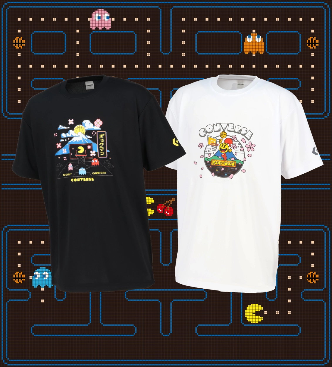 コンバース × パックマン コラボ　Tシャツ