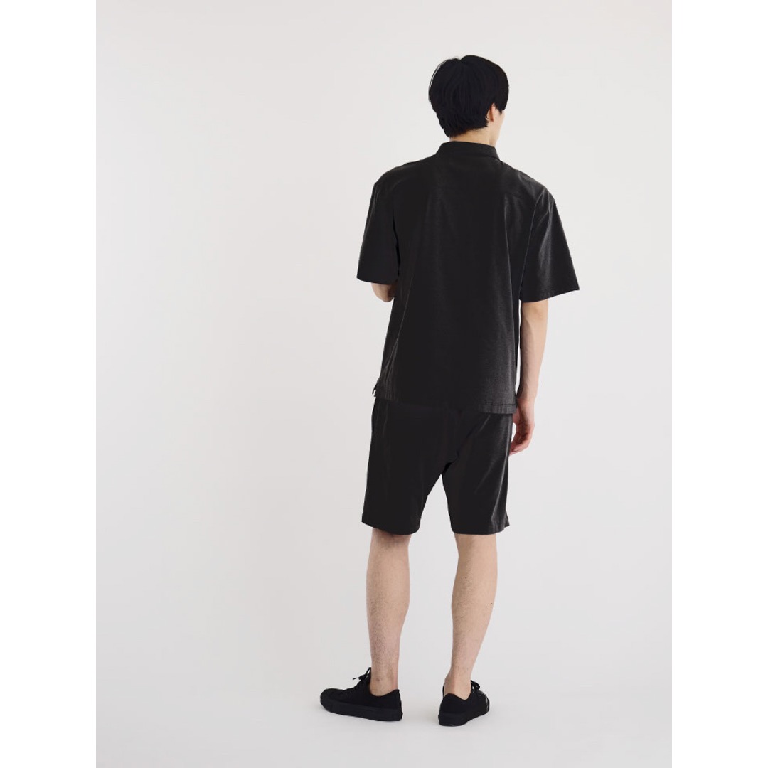 CA221482 ハーフジップカラーシャツ - ブラック［1900］ │ CONVERSE